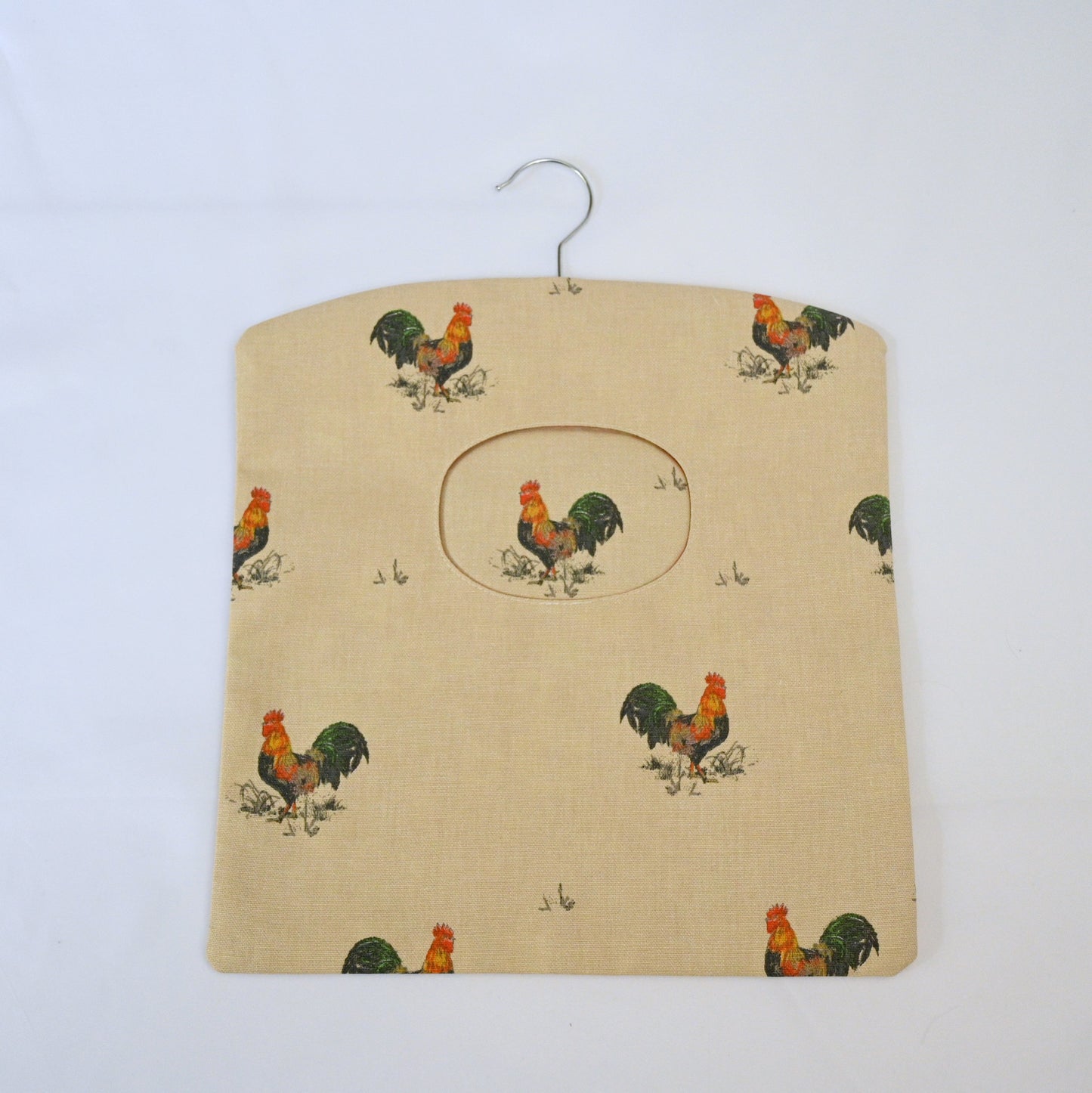 cockerel peg bag on white background