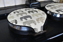 Load image into Gallery viewer, Magnetic Aga Tops, Range Covers, Chef Pads, Hob Covers  Grey Elephants pair
