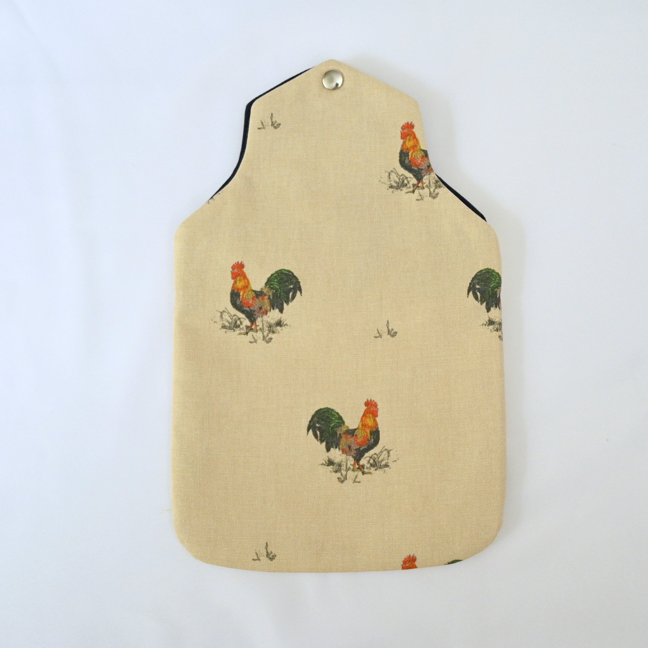 Padded Cotton Hot Water Bottle Cover, Cockerel