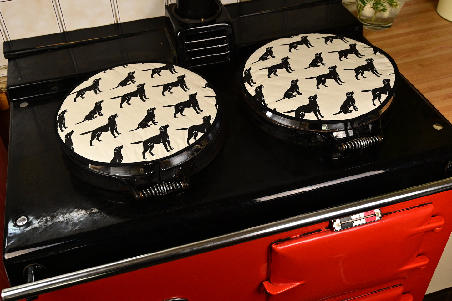 Loop Aga Tops, Range/Hob Covers, Black Labrador (pair)