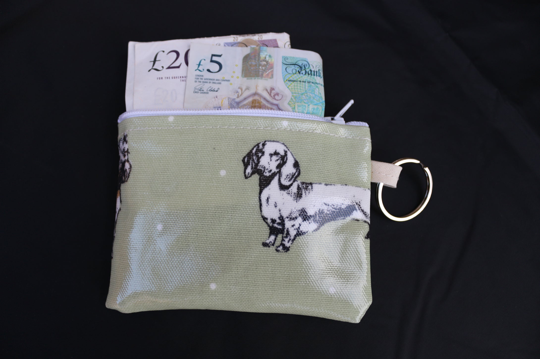 Purse, Dogs on Green