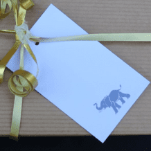 Gift Tags x 6, Elephant