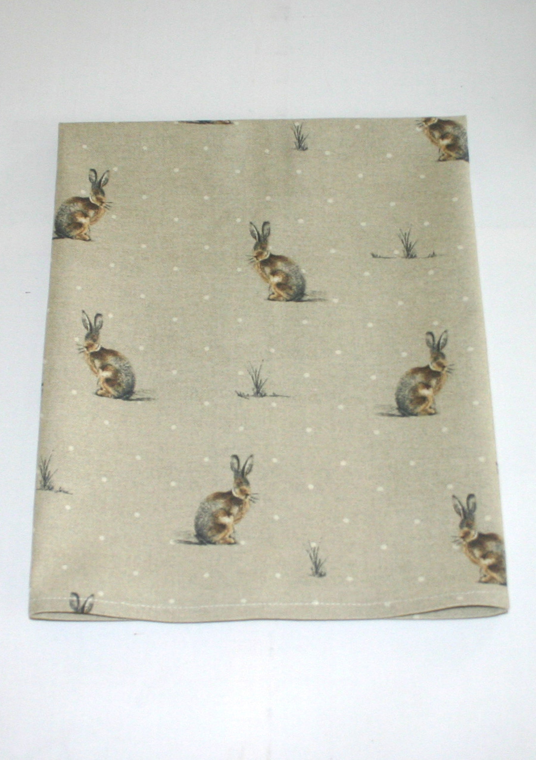 Cotton Tea Towel, Hares