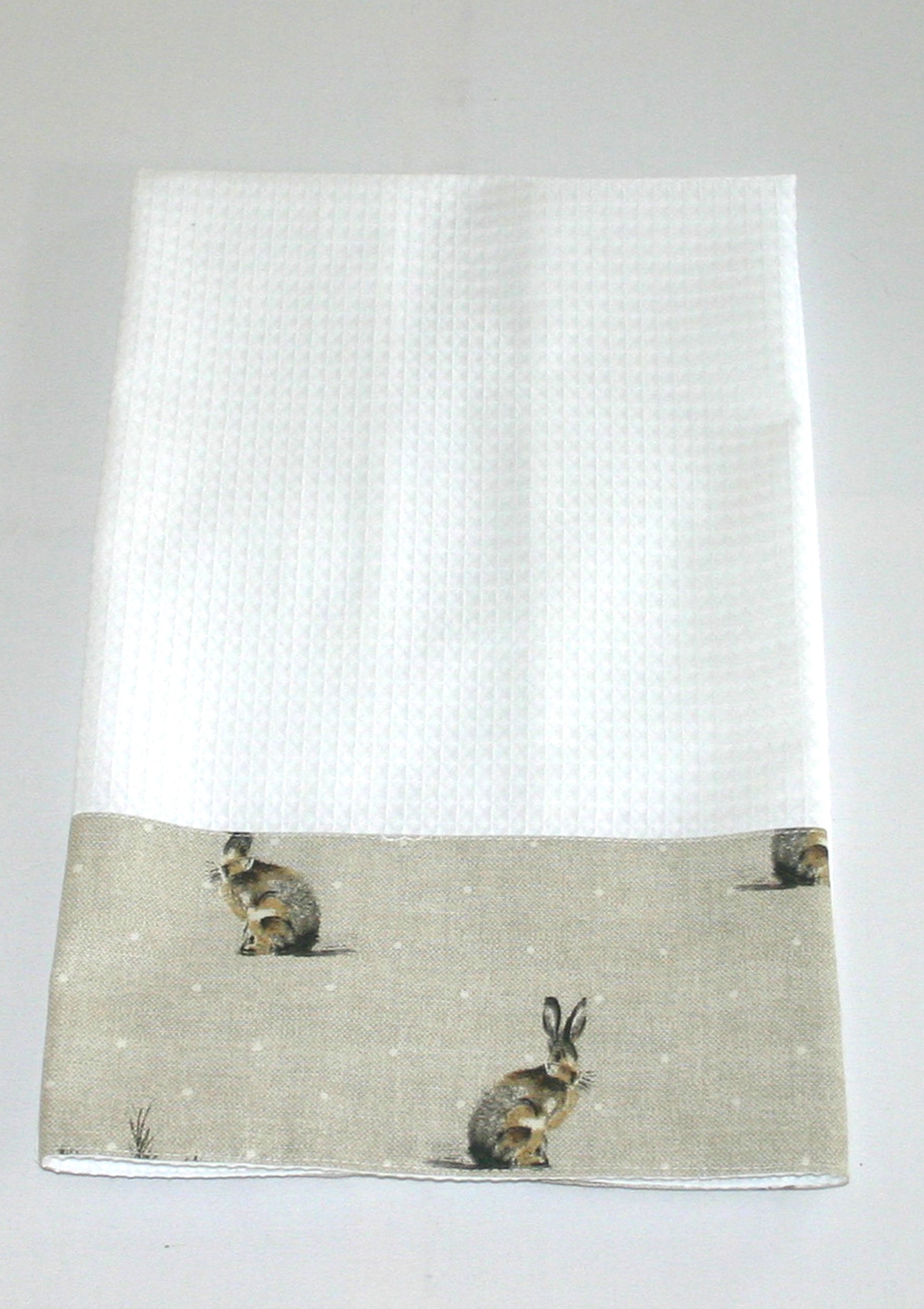 Waffle Tea Towel, Hares