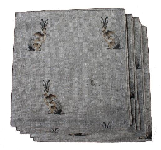 Napkins x 4, Hares
