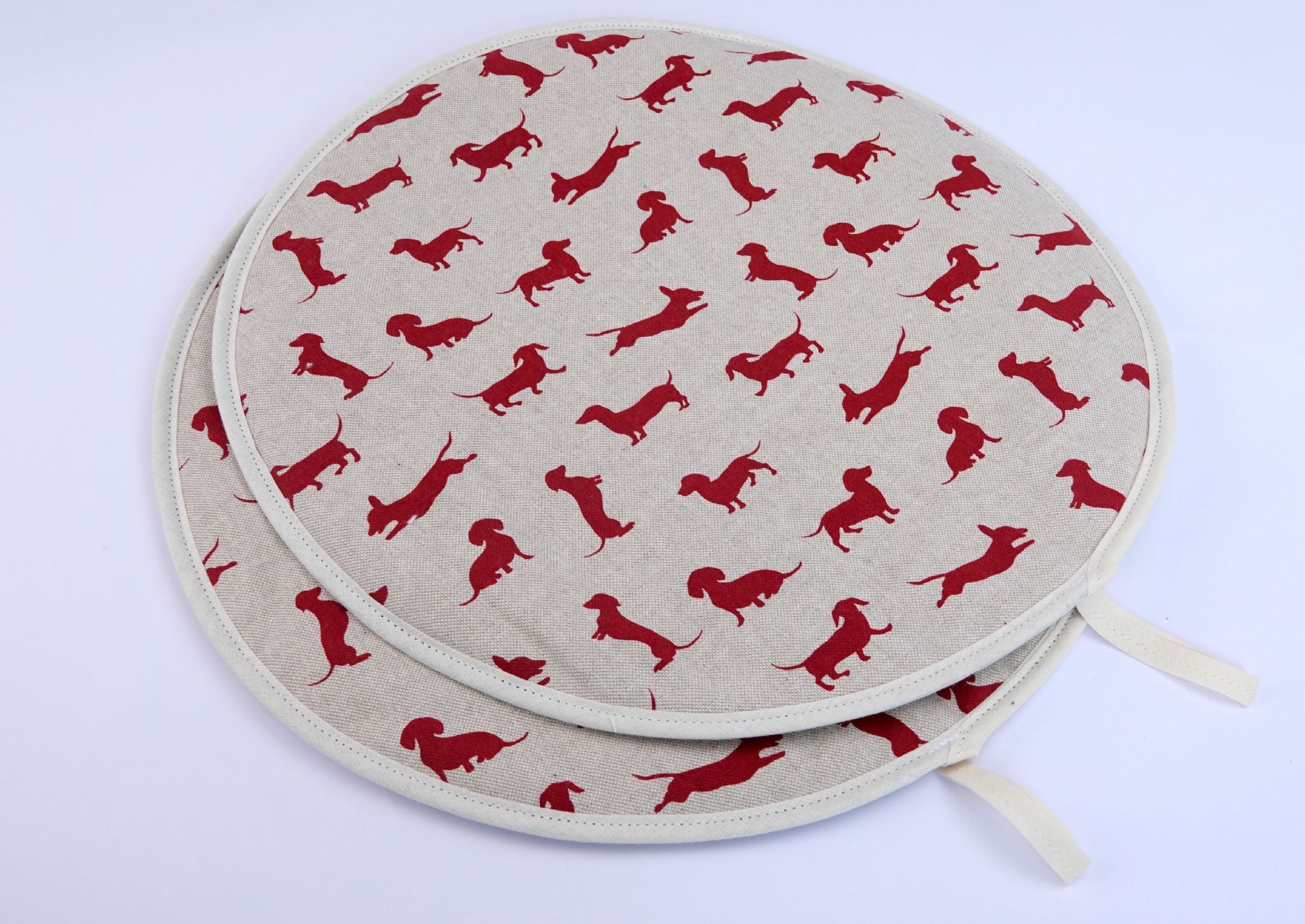 Aga tops, Range Covers, Chef Pads, Hob Covers, Red Dachshund pair