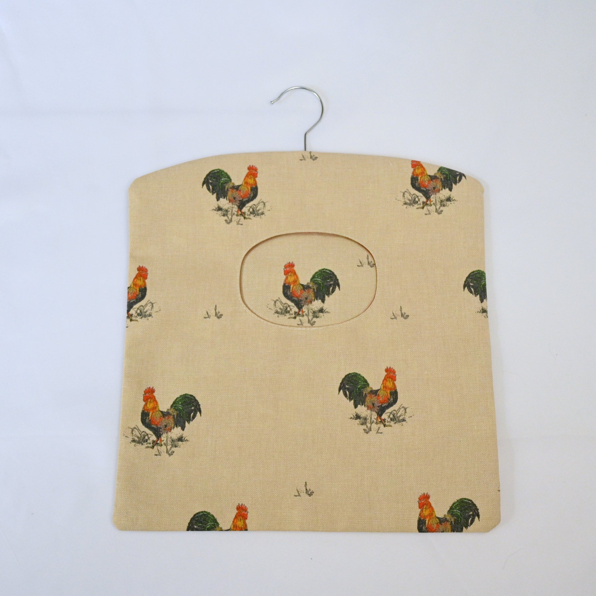 cockerel peg bag on white background