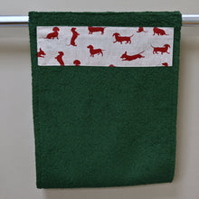 Load image into Gallery viewer, Hand Roller Towels, Red Dachshund
