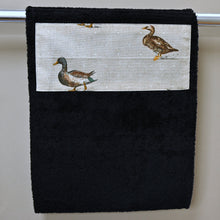 Load image into Gallery viewer, Hand Roller Towels, Ducks, Black, Green or Navy Blue Towel
