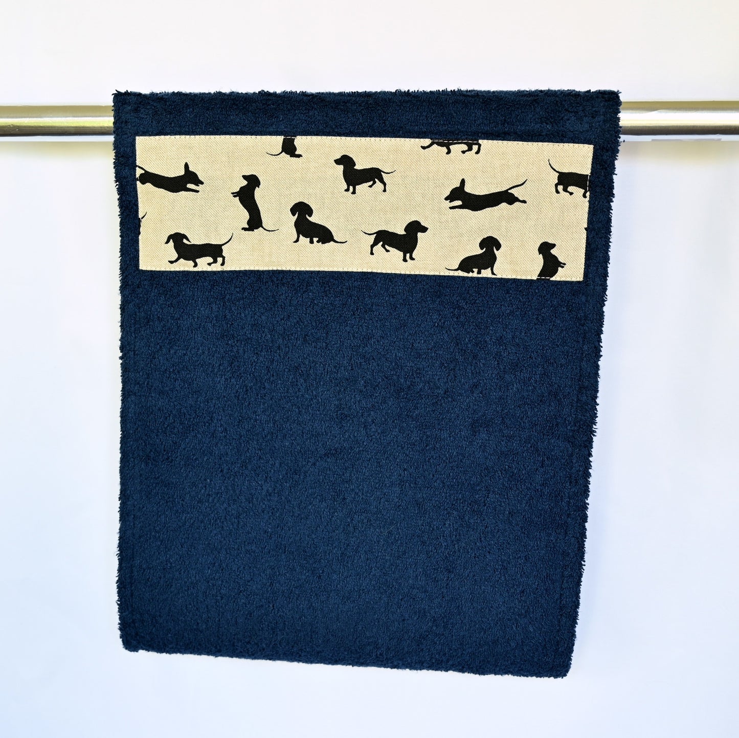Hand Roller Towels, Black Dachshund