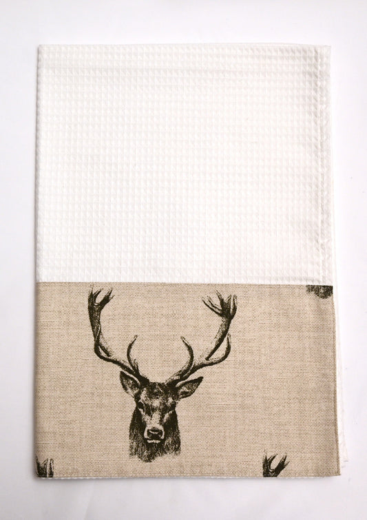 Waffle Tea Towel, Stag