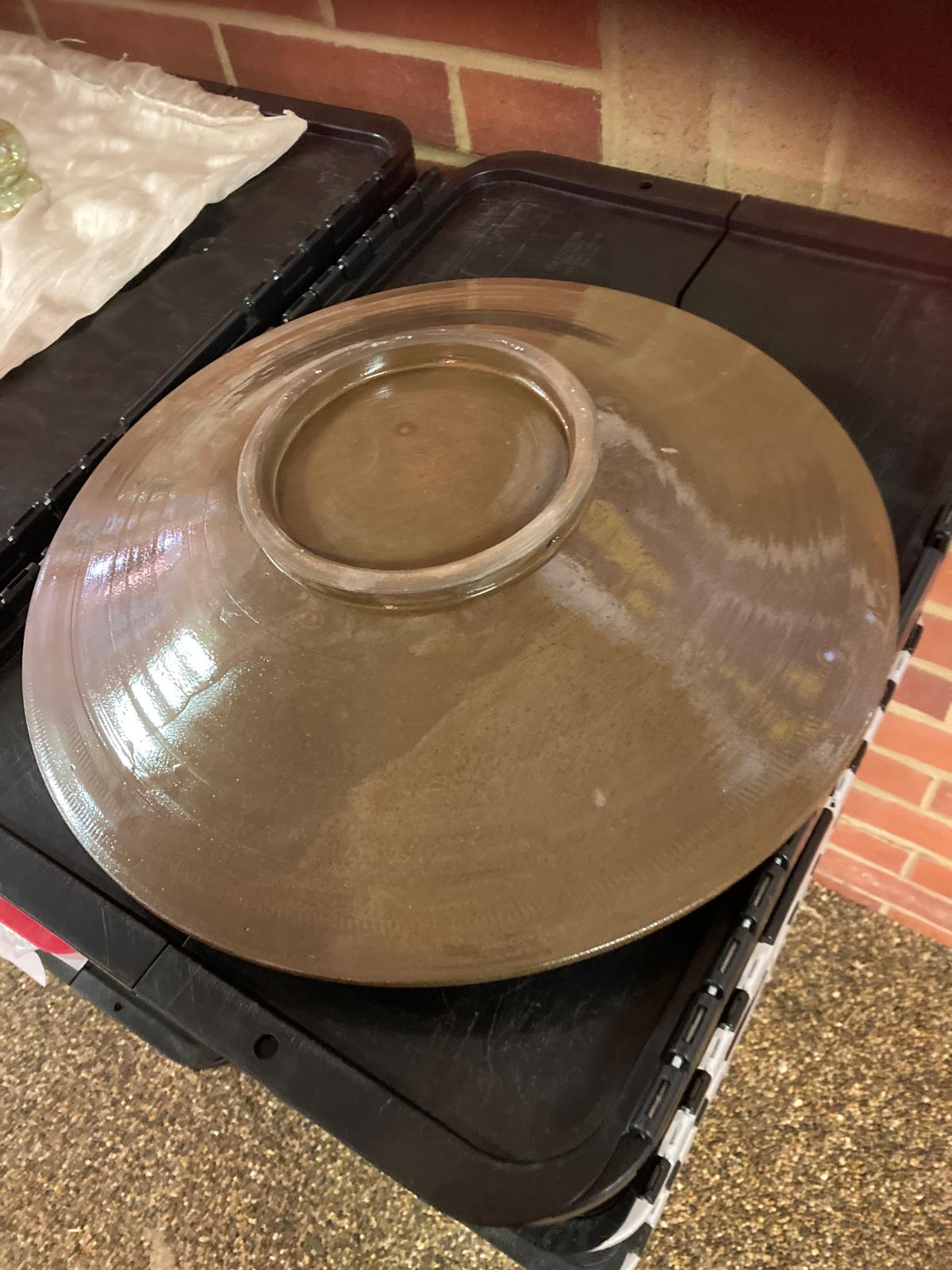 Ceramic Bowl - Blue Leaves