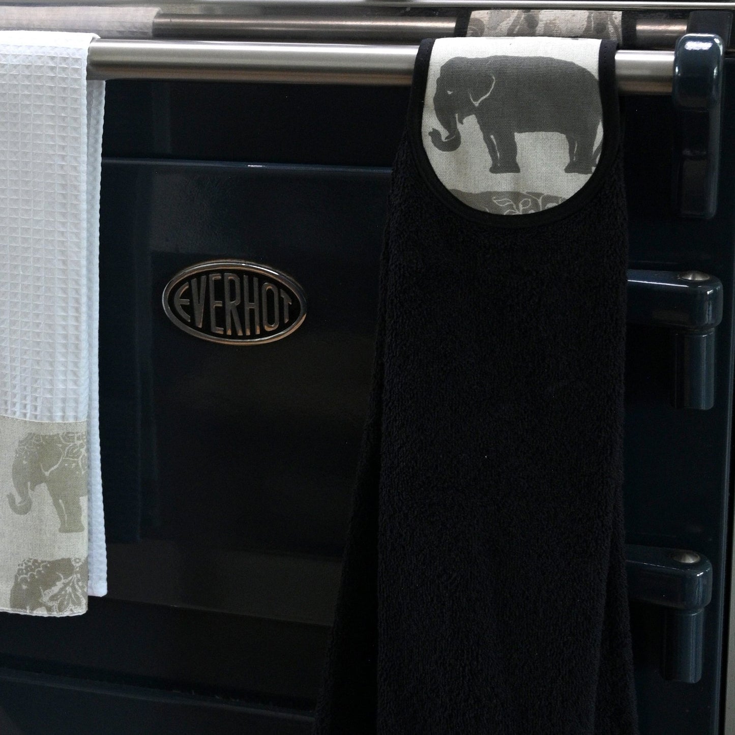 Hang ups, Kitchen towels, Grey Elephants
