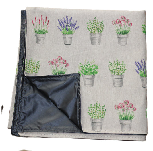 herb garden picnic rug folded up 