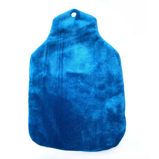 Soft Fleece Padded Hot Water Bottle Cover, Blue