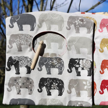 Load image into Gallery viewer, Peg Bag, Grey Elephant
