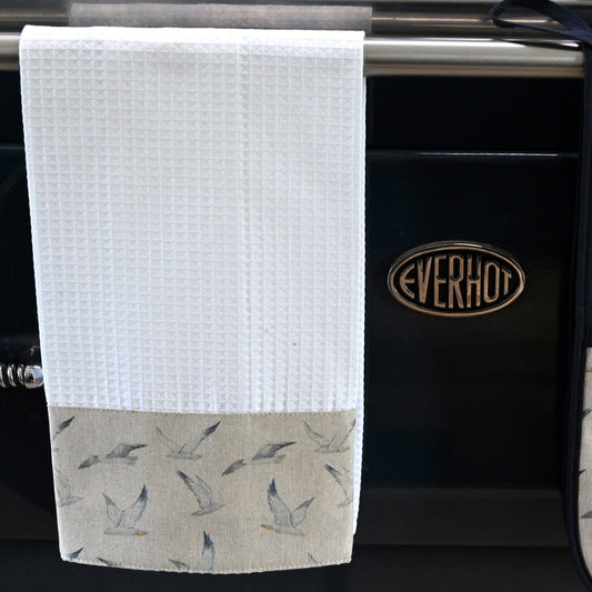 Waffle Tea Towel, Seagulls