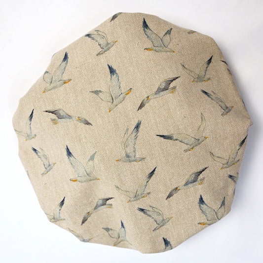 shower hat in seagulls design