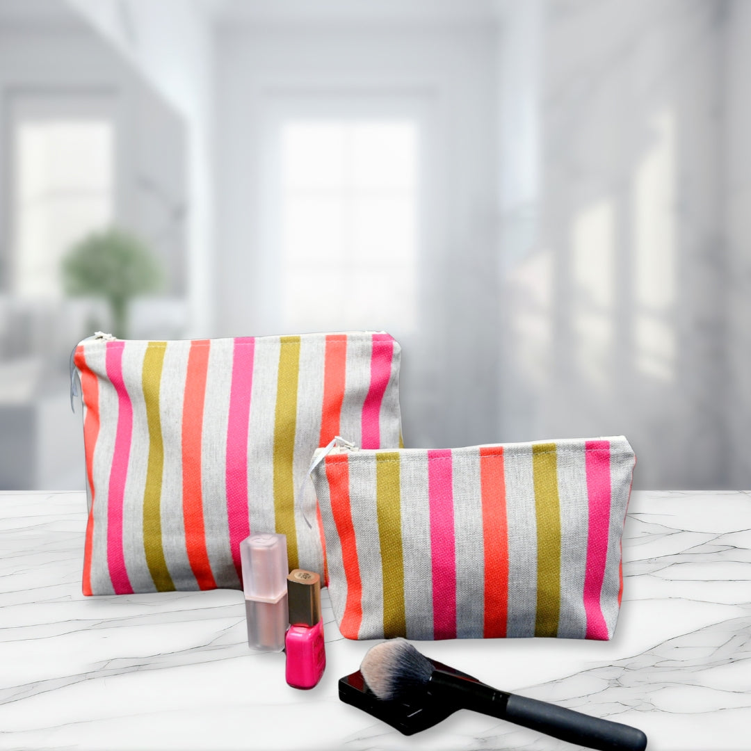 Cosmetic & Wash Bags - Bright Stripe