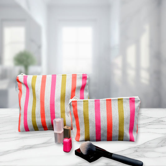 Cosmetic & Wash Bags - Bright Stripe