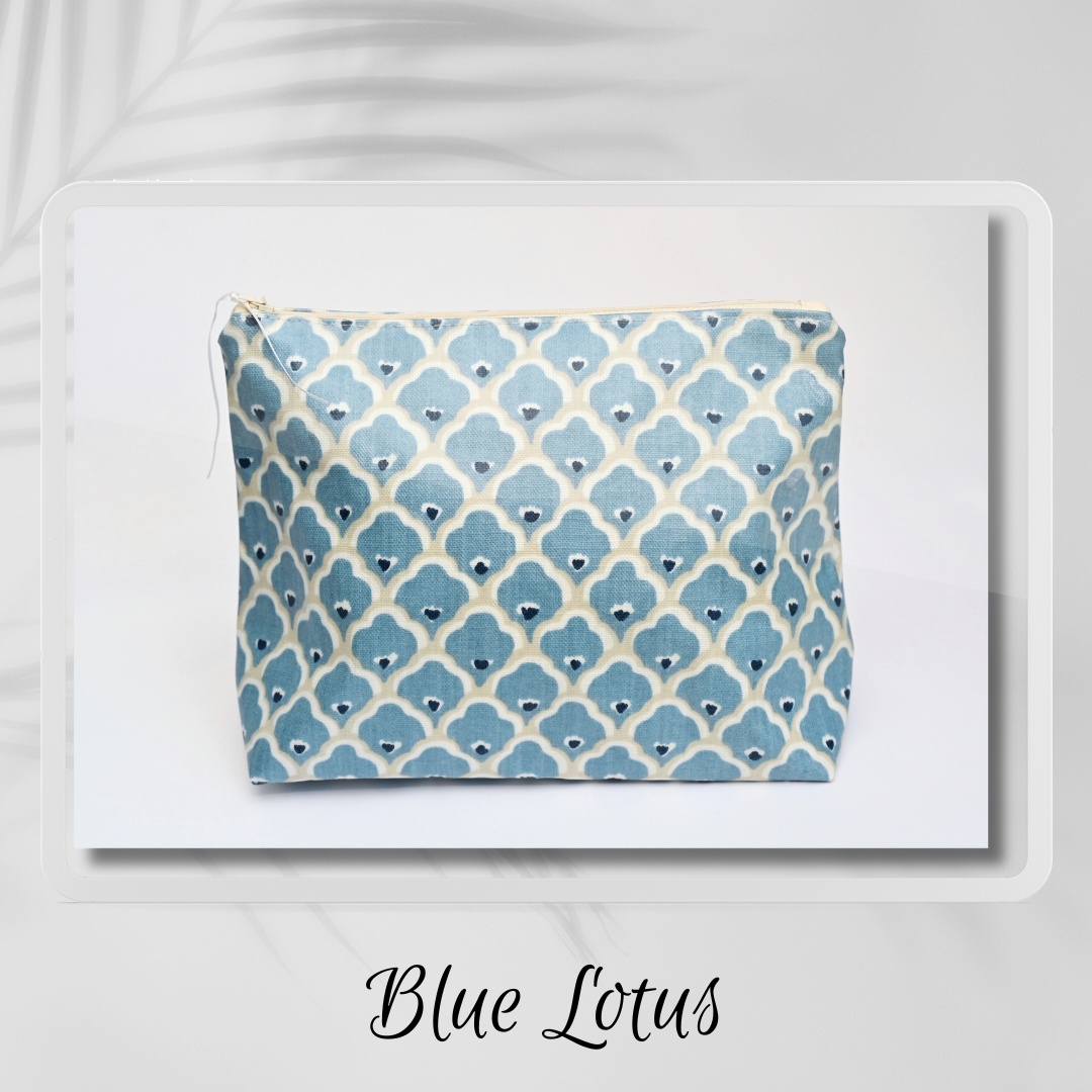 Cosmetic & Wash Bags - Blue Lotus