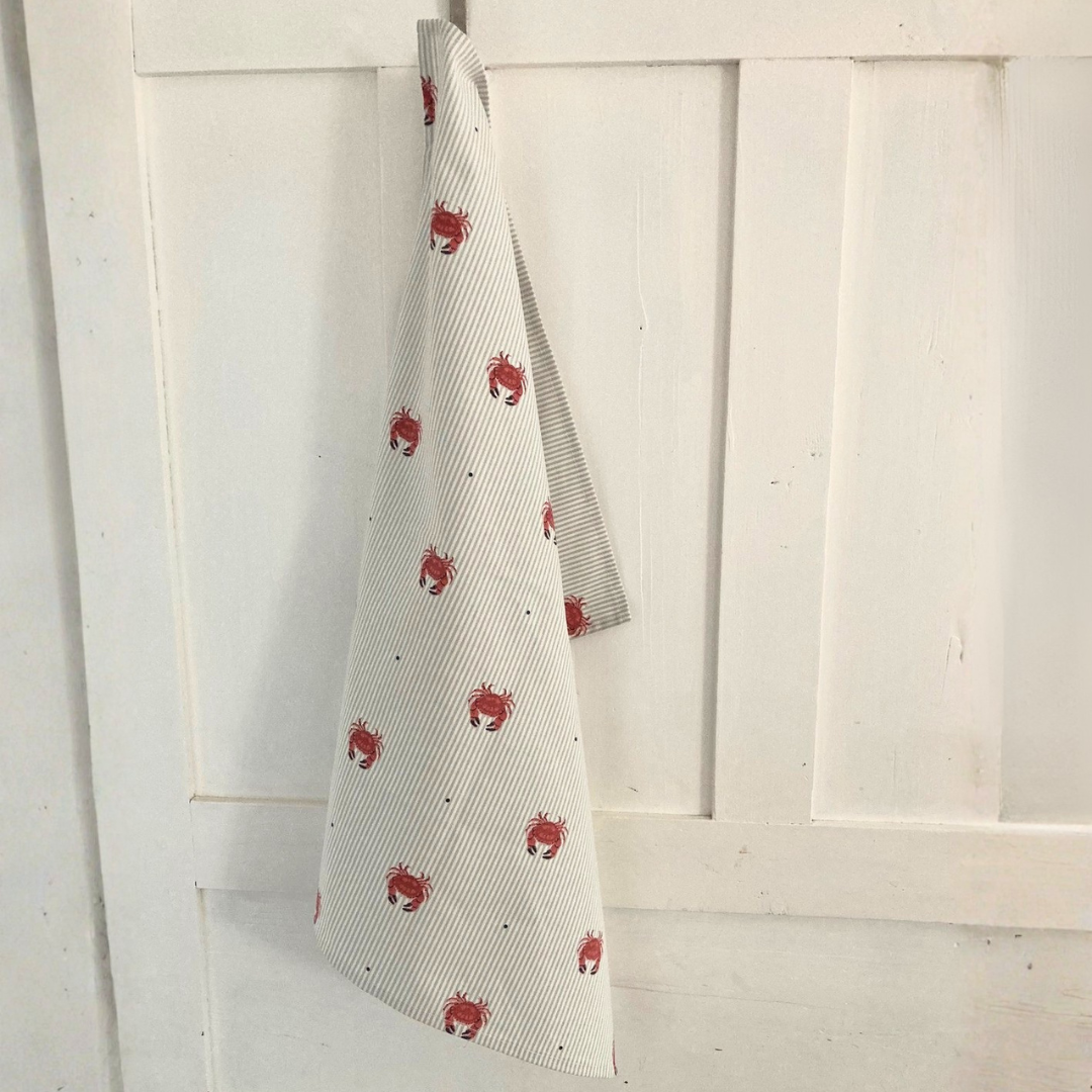 Cotton Tea Towel, Crab