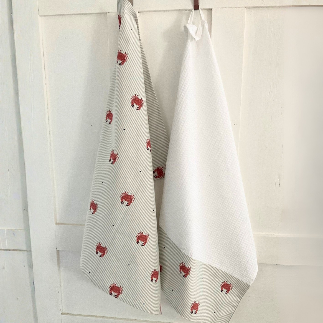 Cotton Tea Towel, Crab