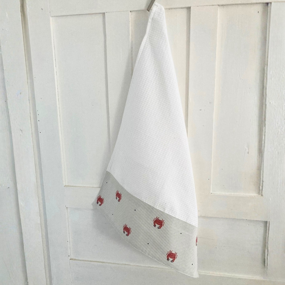 Waffle Tea Towel, Crab