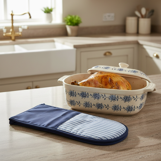 Oven Gloves - Sea Stripe