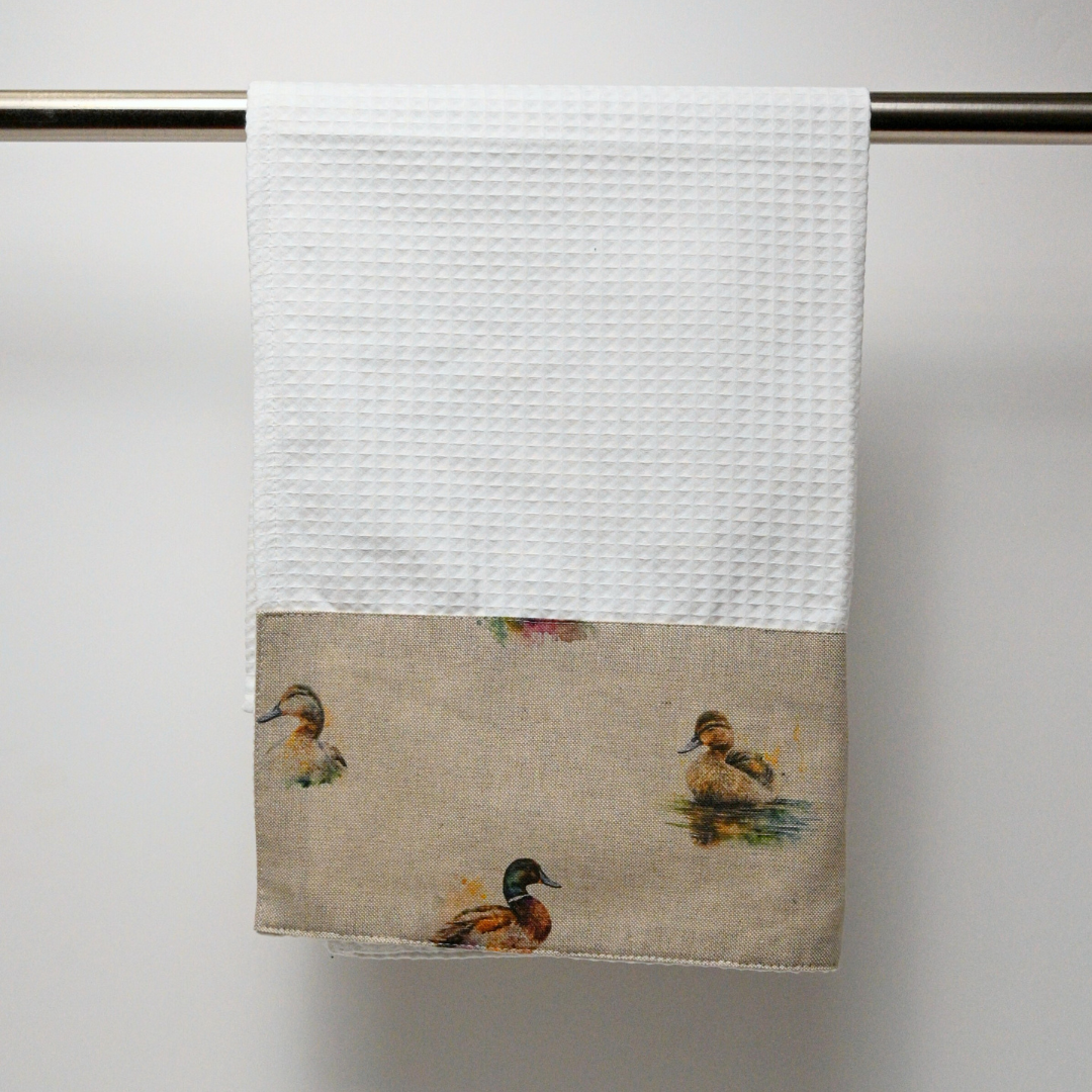 Waffle tea Towel, Ducks