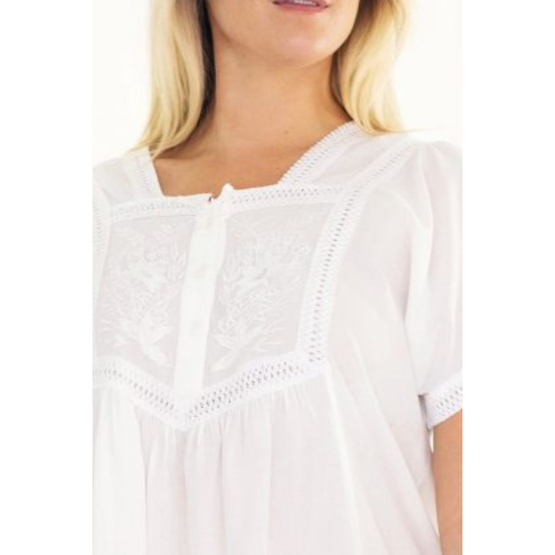 close up of bodice modelled