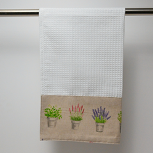 Load image into Gallery viewer, Waffle tea Towel, Herb Garden
