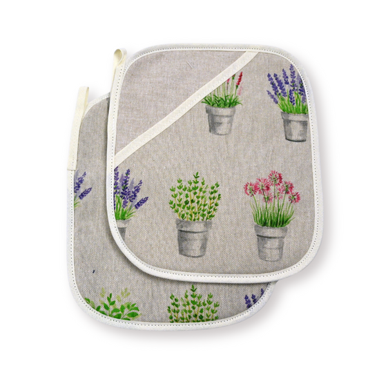 Oven Grippers (Pair) - Herb Garden