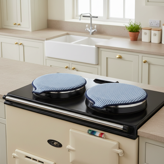 Magnetic Aga Tops, Range/Hob covers - Sea Stripe (pair)