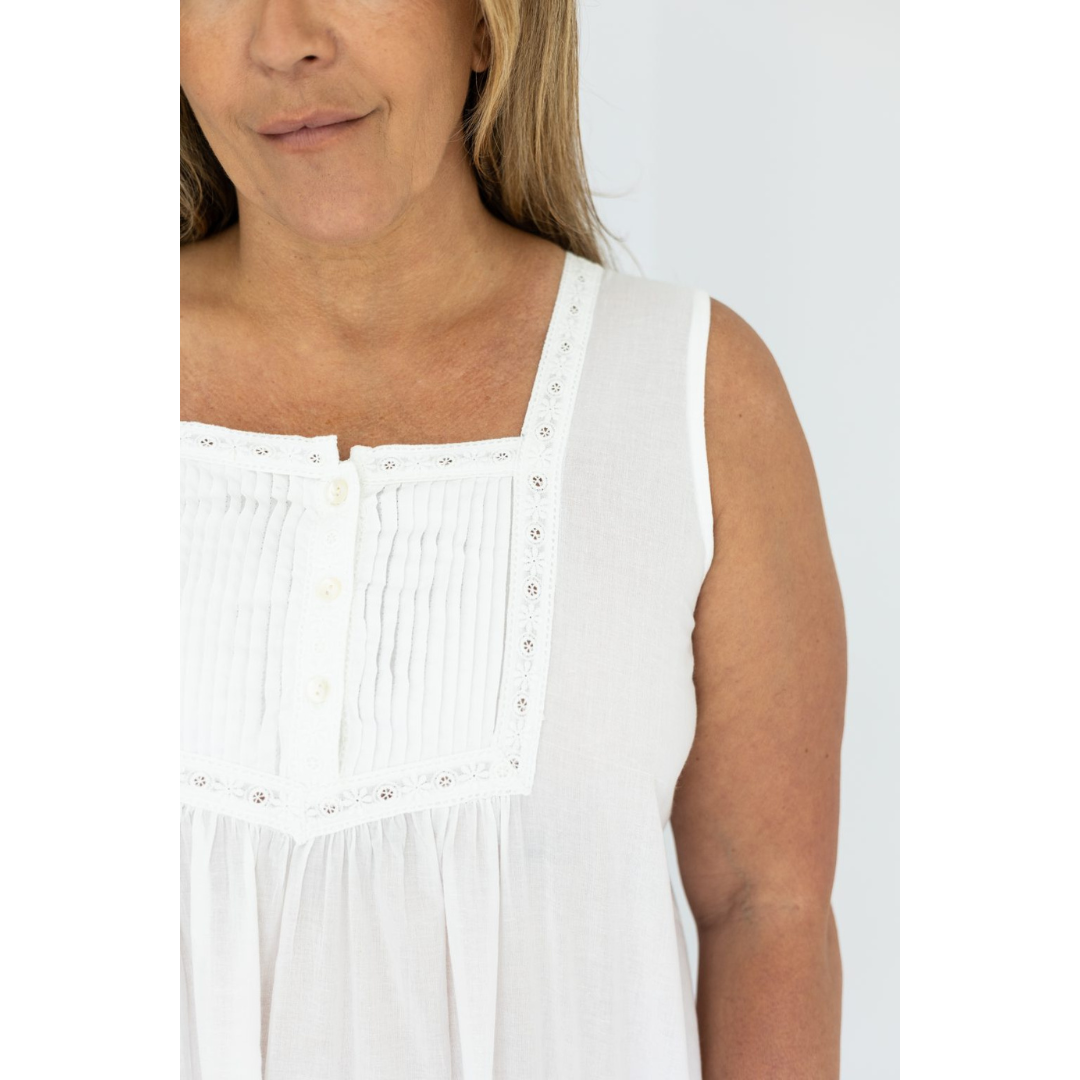 close up of bodice and sleeve detailing