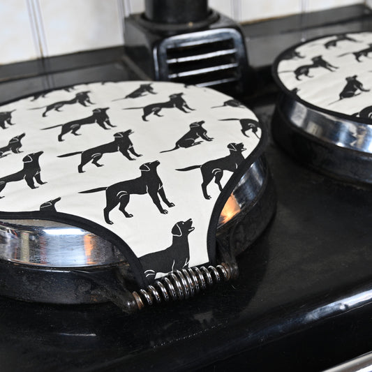 Magnetic Aga Tops, Range/Hob Covers, Black Labrador (pair)