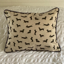Load image into Gallery viewer, Cushion - Black Dachshund
