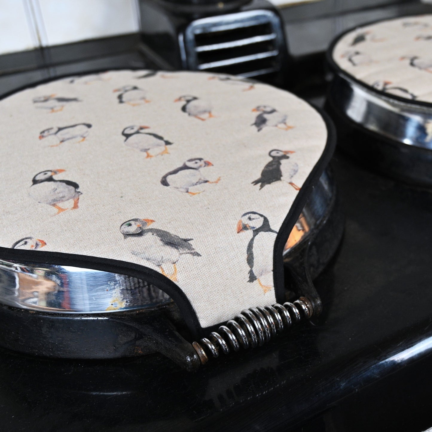 Magnetic Aga Tops, Range/Hob Covers, Puffins (pair)