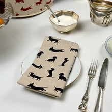 Load image into Gallery viewer, Napkins x 4, Black Dachshund
