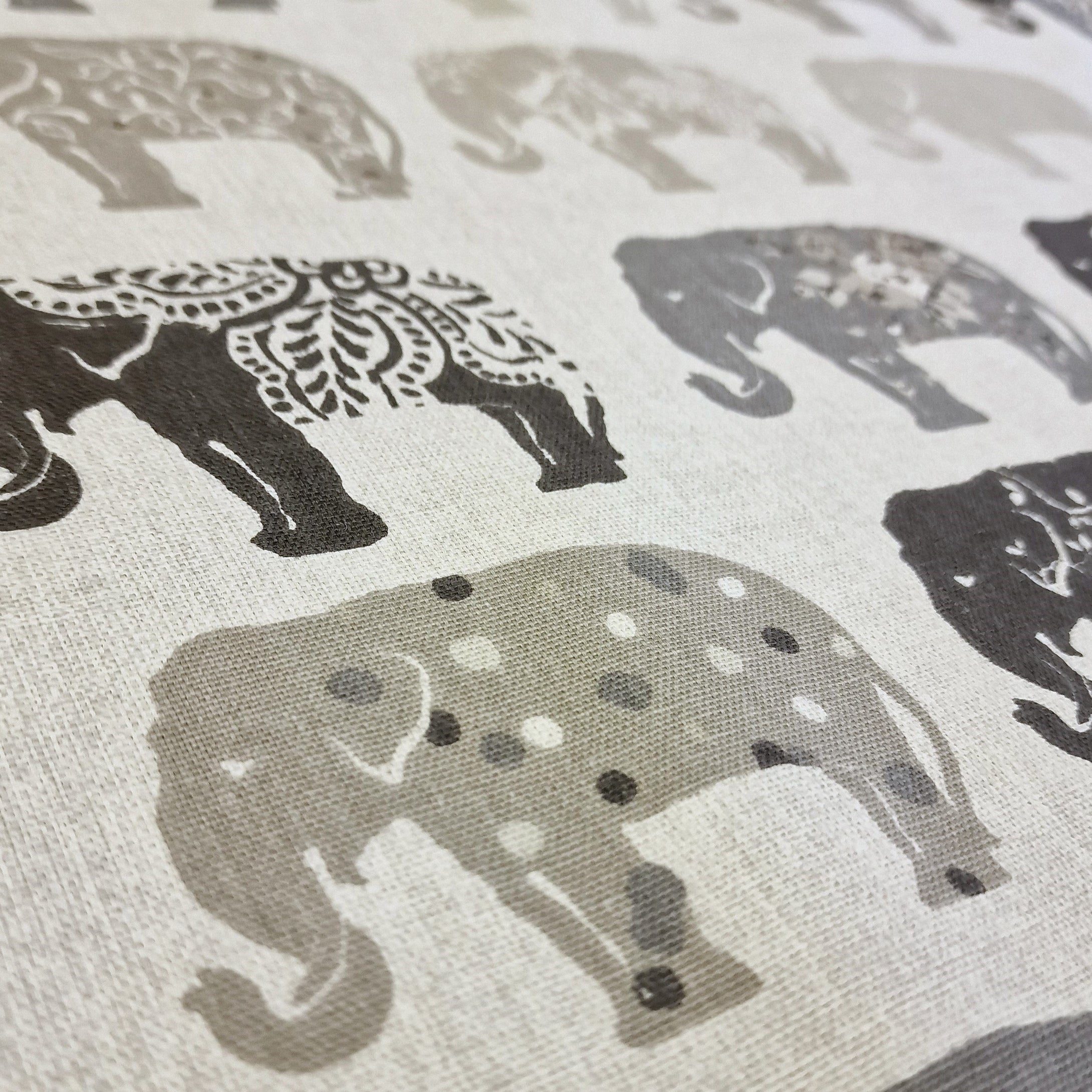 Tablecloth, Grey Elephants, in 5 sizes, Wipe Clean or Cotton material