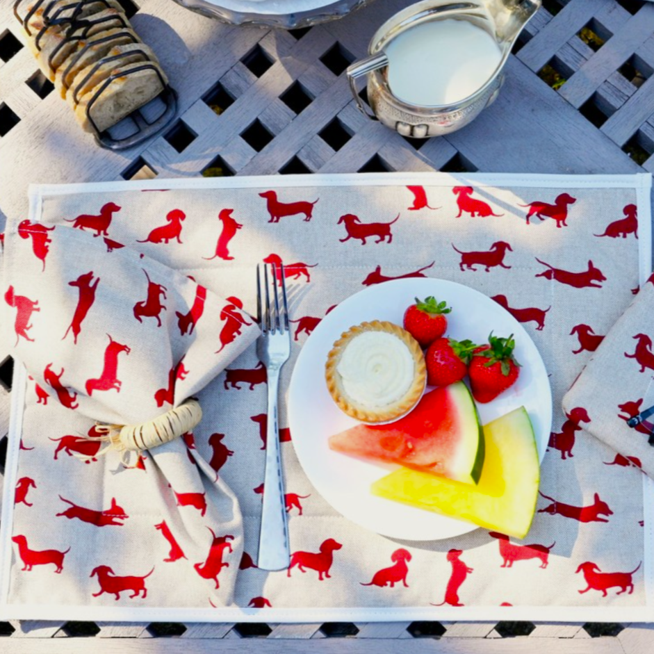 Placemats, Red Dachshund