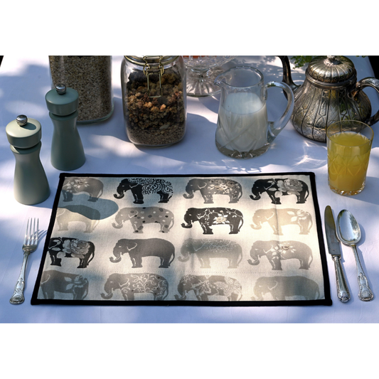 Placemats, Grey Elephants