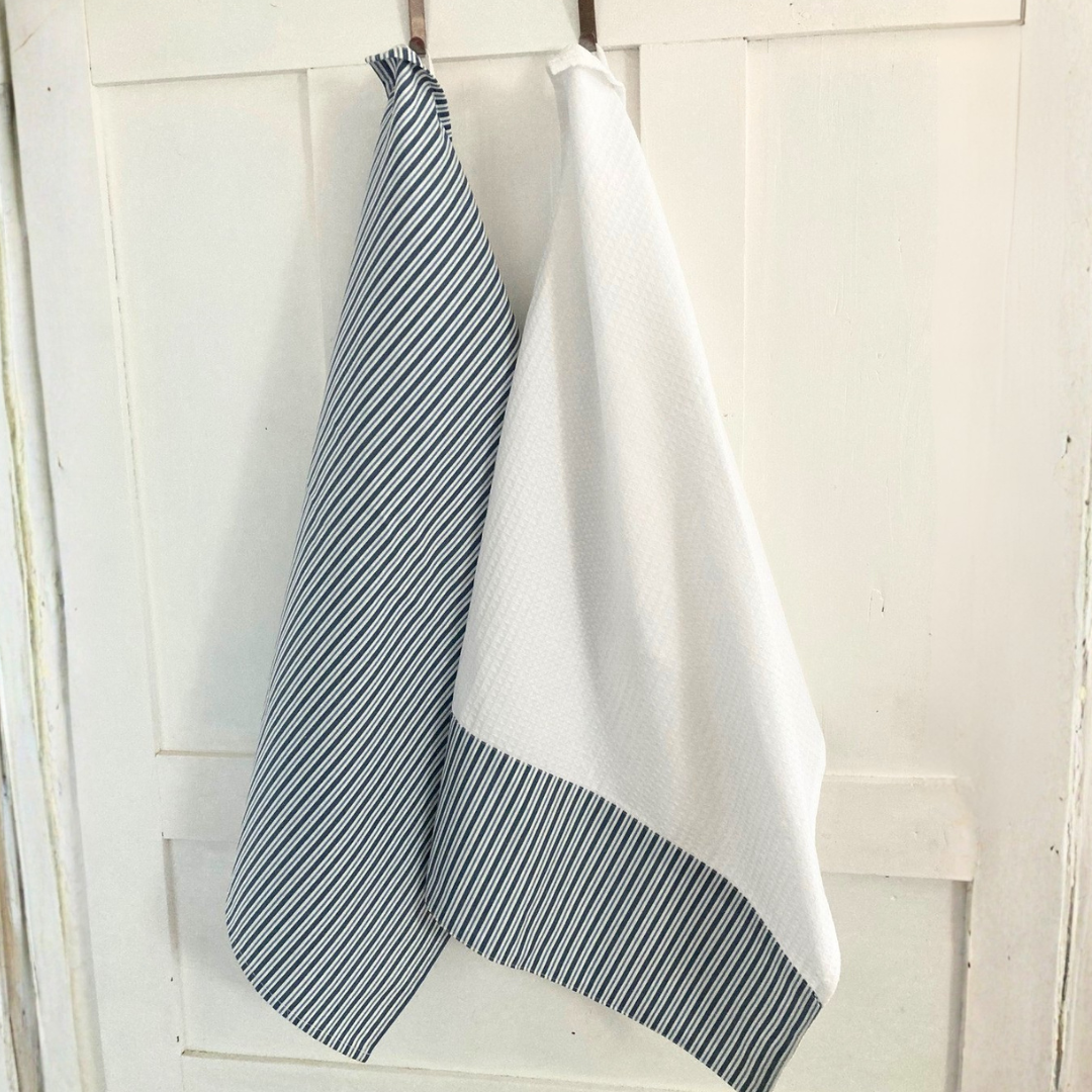 Cotton Tea Towel, Sea Stripe