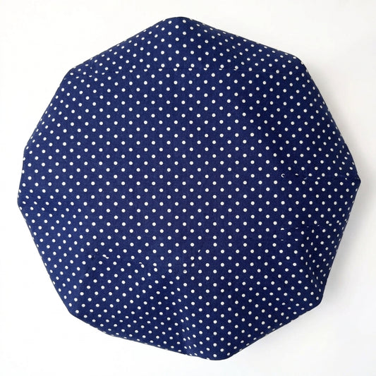 Shower Hat - Navy Spot