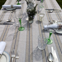 Load image into Gallery viewer, Tablecloth, French Blue Stripe (wipe and wash) in 5 si\wa
