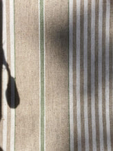Load image into Gallery viewer, Tablecloth, French Green Stripe (wipe and wash) in 5 sizes
