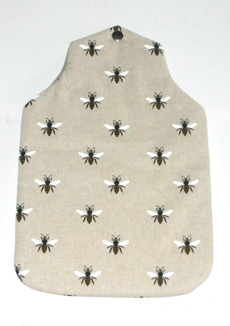Padded Cotton Hotwater Bottle Cover, Bees
