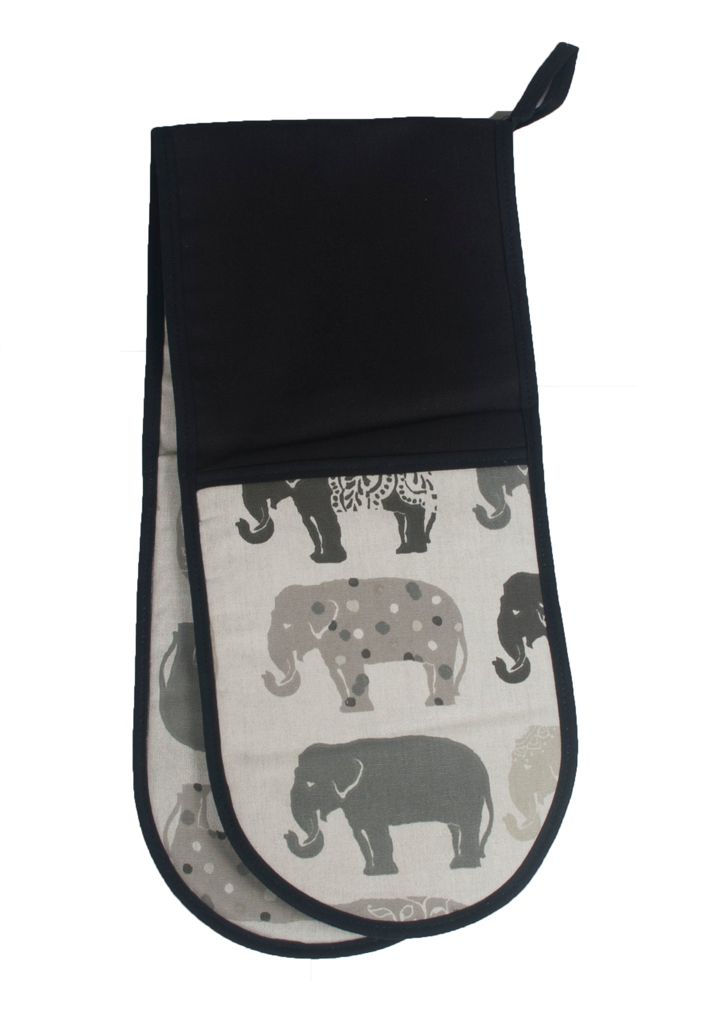 grey elephant design oven gloves