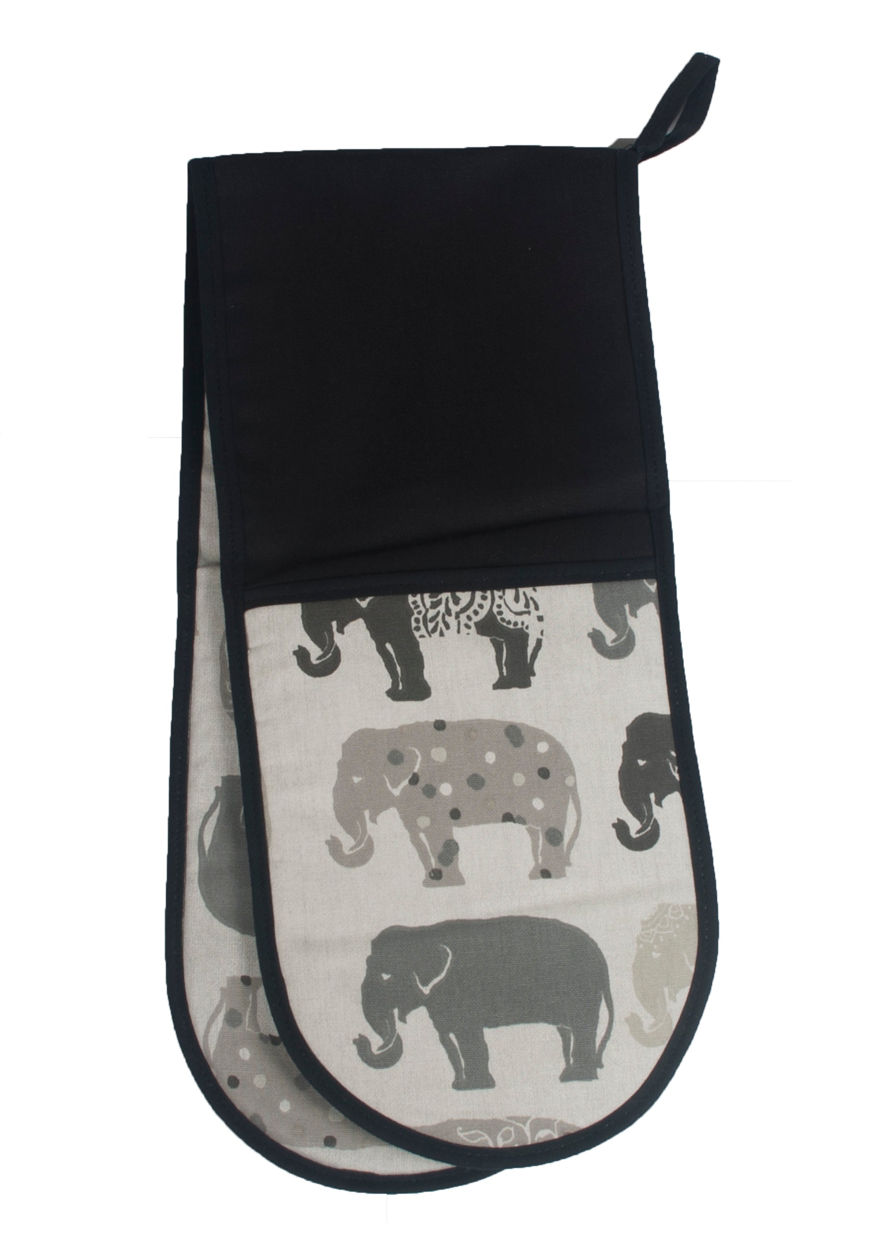 grey elephant design oven gloves