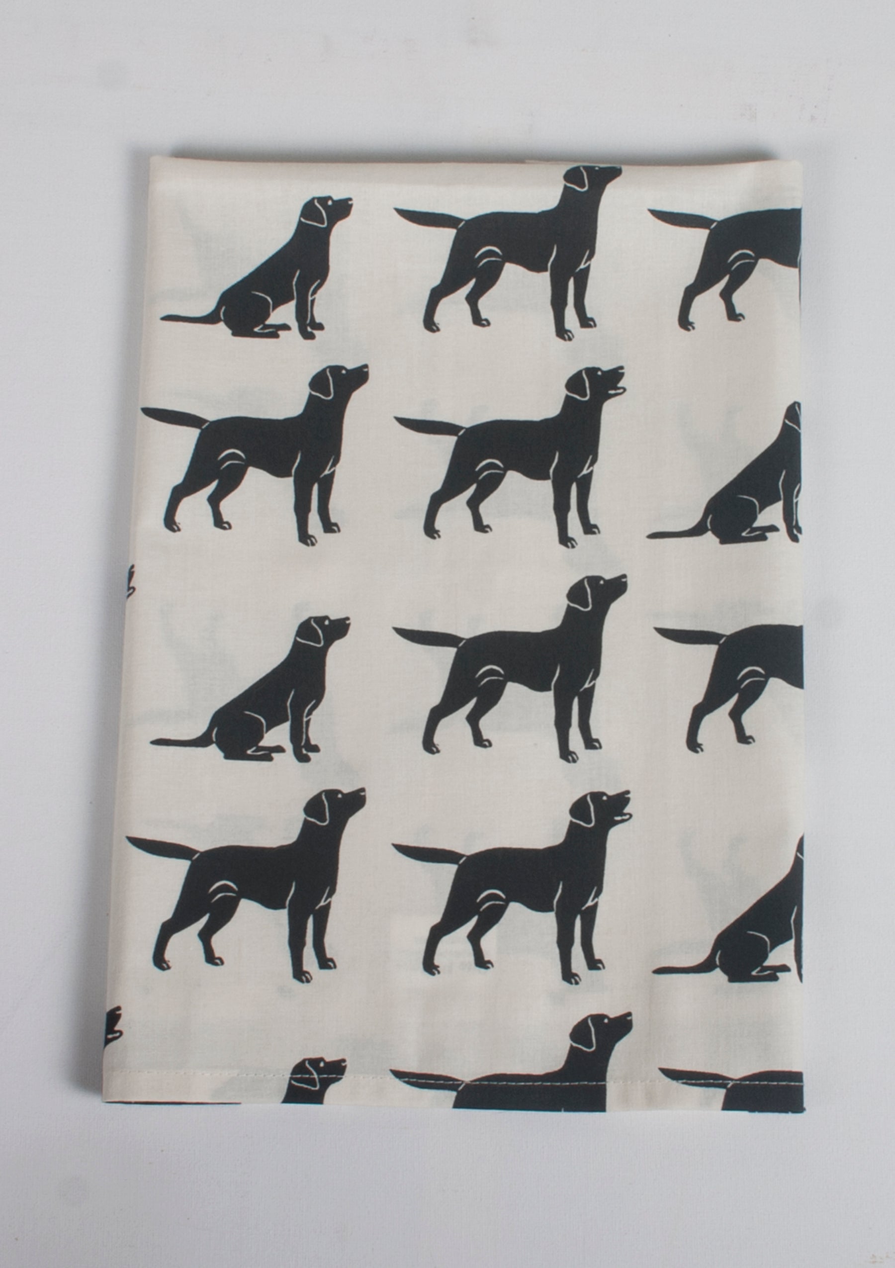 Cotton Tea Towel, Black Labrador